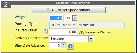 Invoice Shipment Step 2 Quick Set