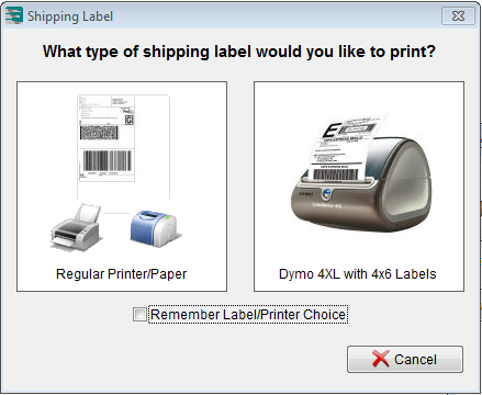 Shipment Label Type